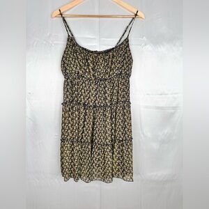 Babydoll Tiered floral Top Blue and Yellow Size XL